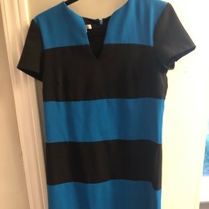 Black & blue stripped dress